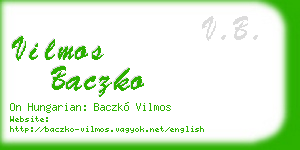 vilmos baczko business card